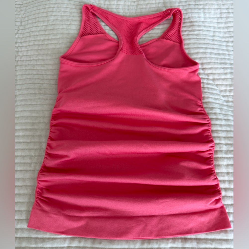 DKNY SPORT Vibrant Coral Tank STRETCHED Top SIZE S - Picture 6 of 11